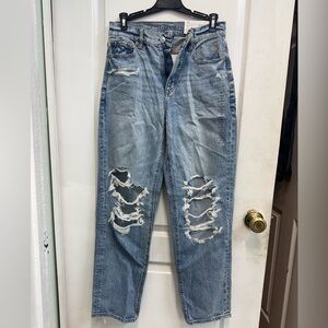 American Eagle Outfitters Ripped Blue Boyfriend Jeans